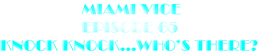                    Miami Vice
                   Episode 65
Knock Knock...Who’s There?